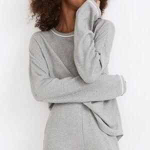 Madewell Piped Waffle Knit Pajama Top Sz XL